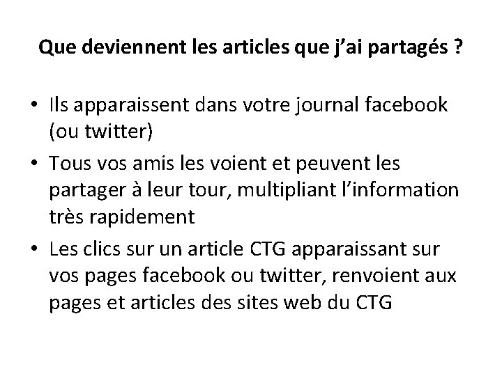 Que deviennent les articles que j’ai partagés ? • Ils apparaissent dans votre journal