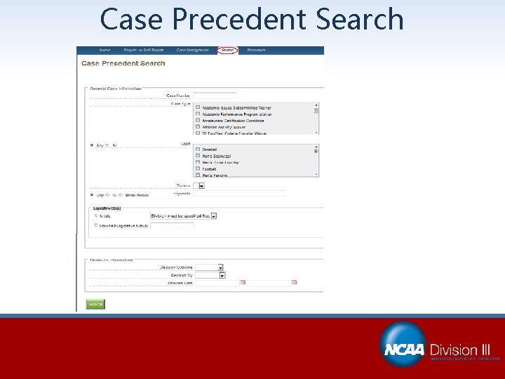 Case Precedent Search 