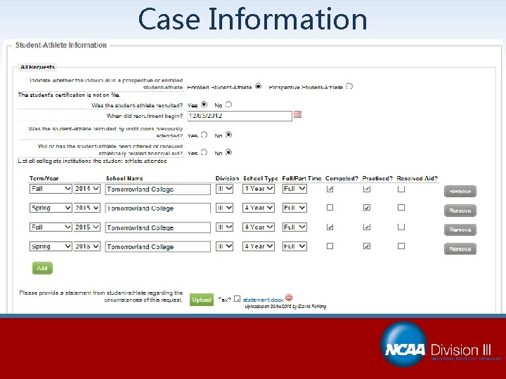 Case Information 