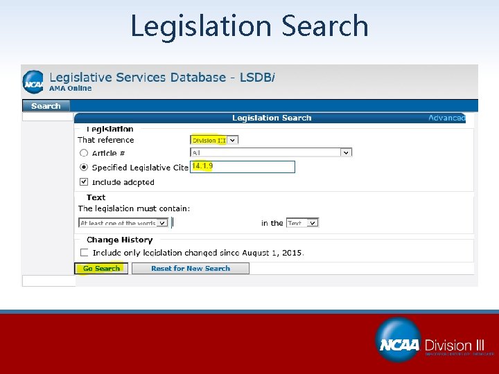 Legislation Search 