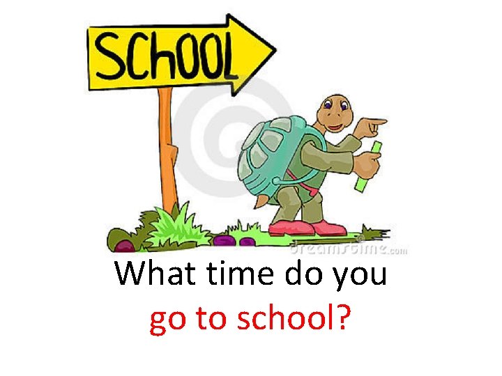 What time do you go to school? 