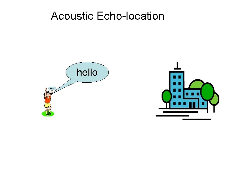 Acoustic Echo-location hello 