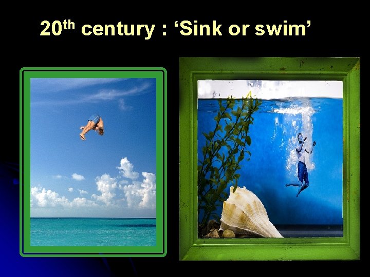 20 th century : ‘Sink or swim’ 