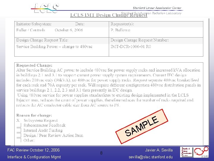 E L P M A S FAC Review October 12, 2006 Interface & Configuration