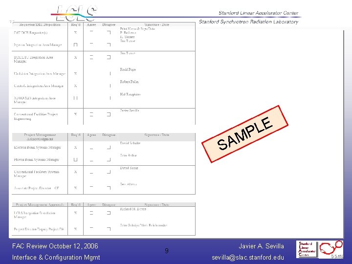 E L P M A S FAC Review October 12, 2006 Interface & Configuration