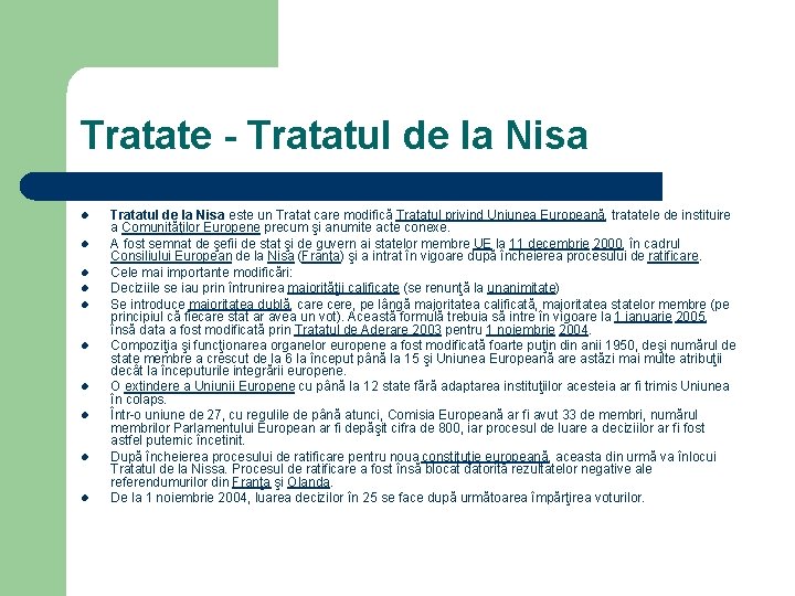 Tratate - Tratatul de la Nisa l l l l l Tratatul de la Tratate - Tratatul de la Nisa l l l l l Tratatul de la