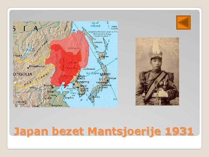 Japan bezet Mantsjoerije 1931 