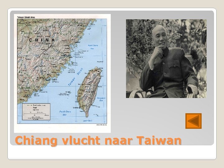 Chiang vlucht naar Taiwan 