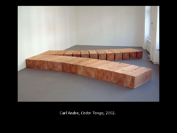 Carl Andre, Cedar Tango, 2002. 