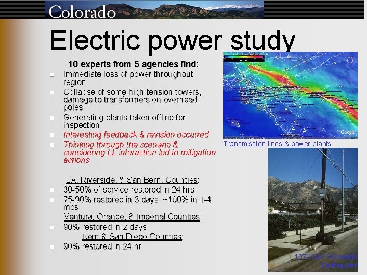 Electric power study 10 experts from 5 agencies find: n n n n n Electric power study 10 experts from 5 agencies find: n n n n n