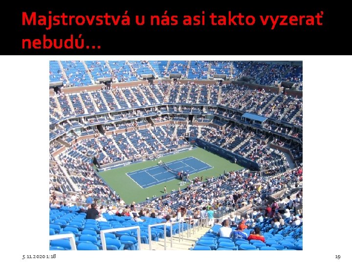 Majstrovstvá u nás asi takto vyzerať nebudú. . . 5. 11. 2020 1: 18