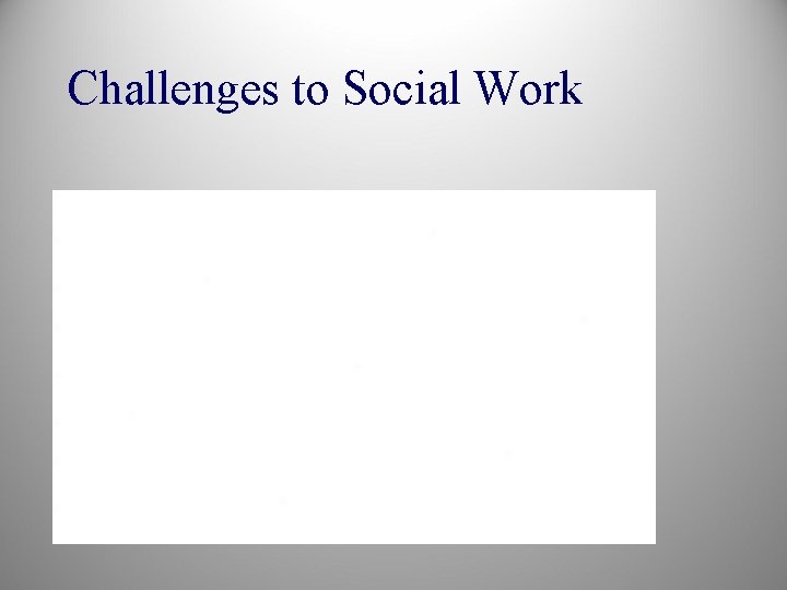 Challenges to Social Work 
