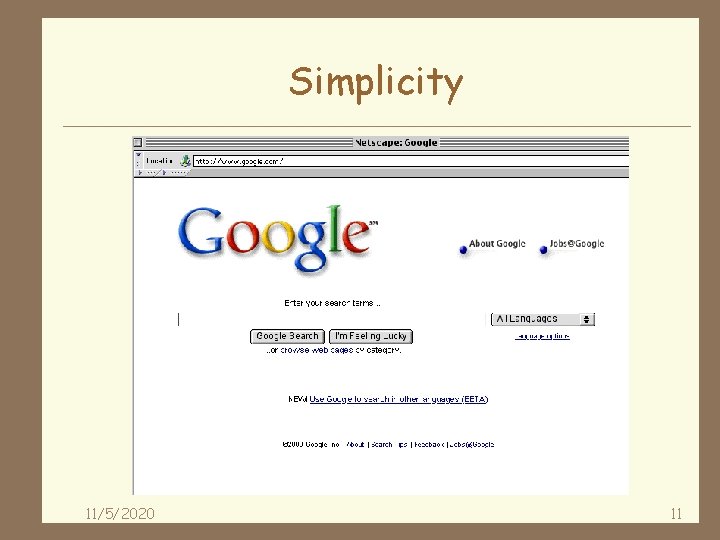 Simplicity 11/5/2020 11 