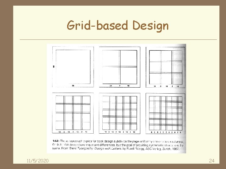 Grid-based Design 11/5/2020 24 