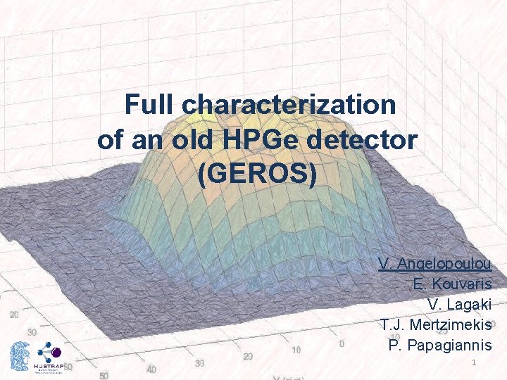 Full characterization of an old HPGe detector (GEROS) V. Angelopoulou E. Kouvaris V. Lagaki