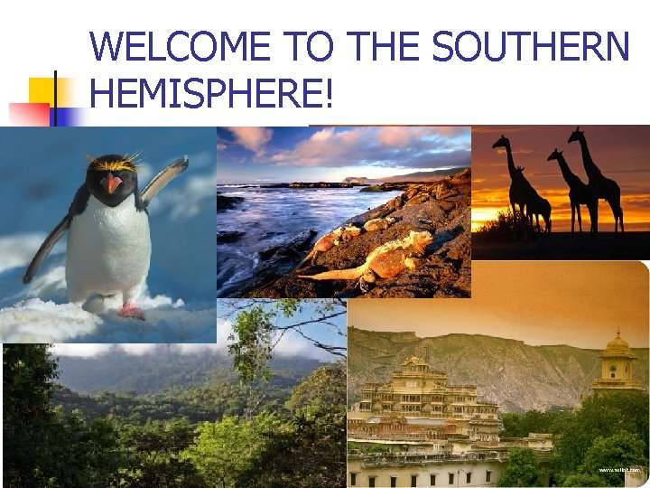 WELCOME TO THE SOUTHERN HEMISPHERE! 