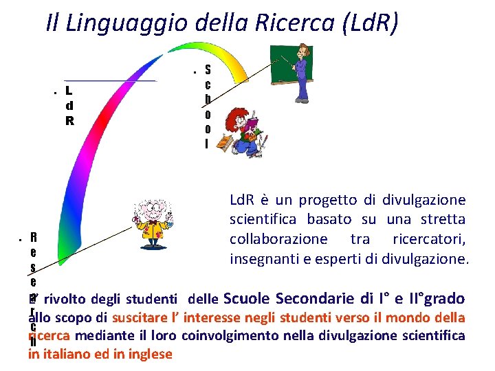 Il Linguaggio della Ricerca (Ld. R) ● ● ● L d R S c