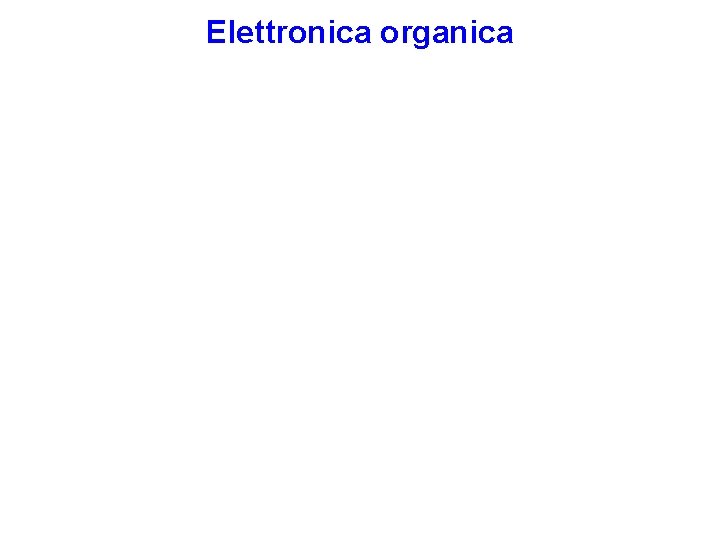Elettronica organica 