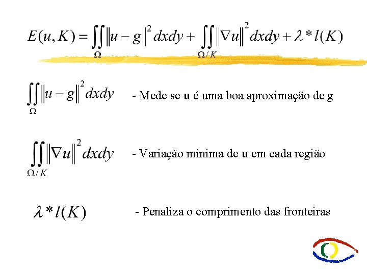 - Mede se u é uma boa aproximação de g - Variação mínima de