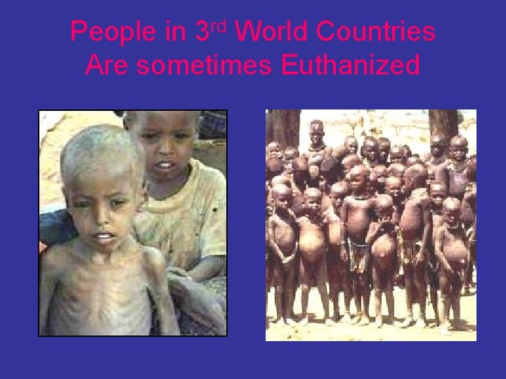 People in 3 rd World Countries Are sometimes Euthanized 