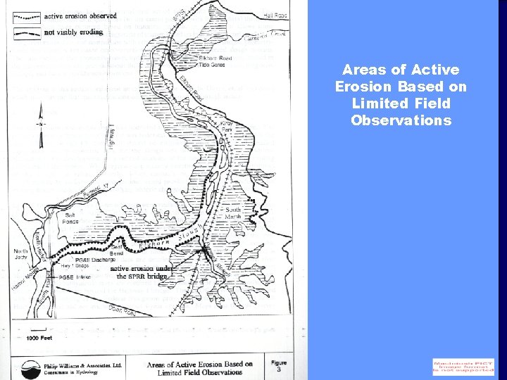 Areas of Active Erosion Based on Limited Field Observations 