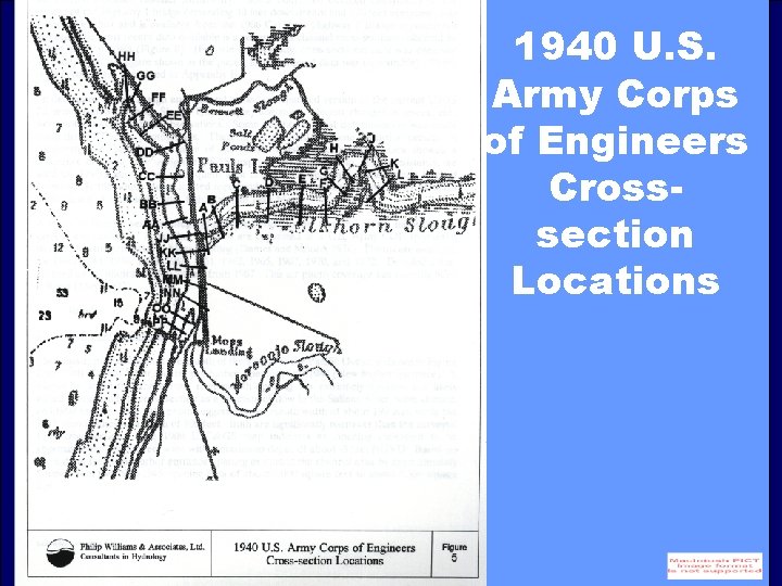 1940 U. S. Army Corps of Engineers Crosssection Locations 