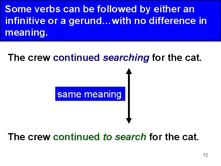 Some verbs can be followed by either an infinitive or a gerund…with no difference