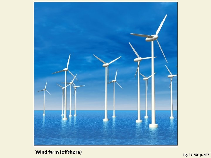 Wind farm (offshore) Fig. 16 -23 c, p. 417 Wind farm (offshore) Fig. 16 -23 c, p. 417