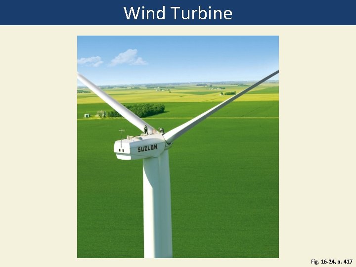 Wind Turbine Fig. 16 -24, p. 417 Wind Turbine Fig. 16 -24, p. 417