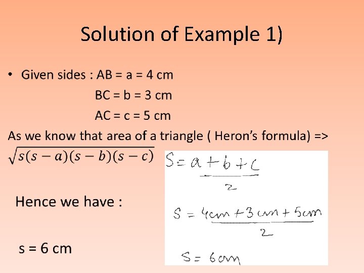 Solution of Example 1) • 