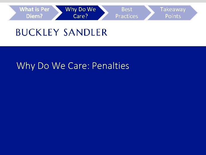 What is Per Diem? Why Do We Care? Best Practices Why Do We Care: