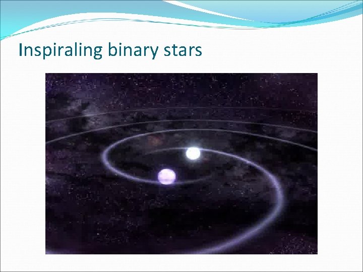 Inspiraling binary stars 