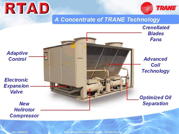 Trane Rtm Board Series RTM Concentration of intelligence High reliability RLCCMS