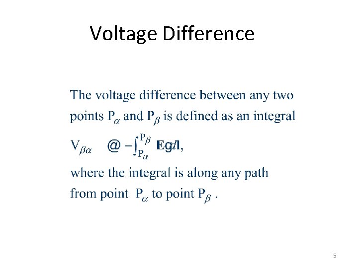 Voltage Difference 5 