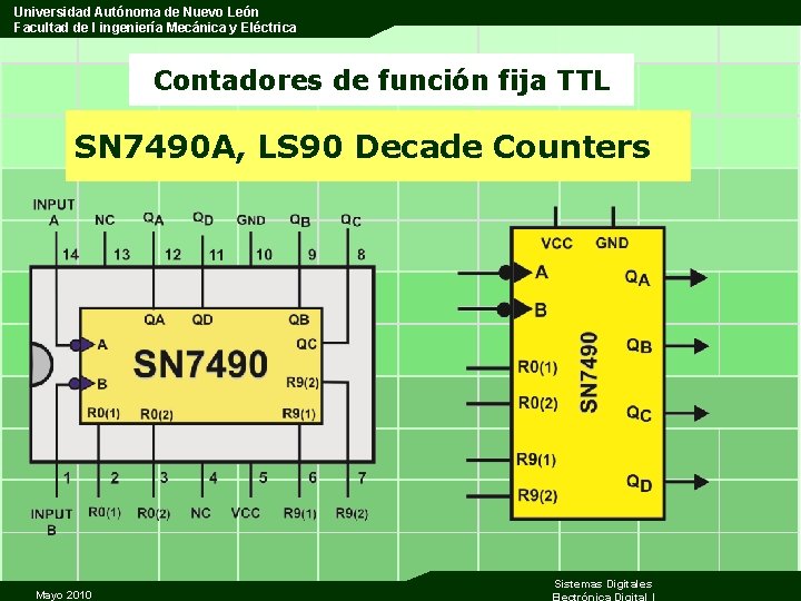 Universidad Autónoma de Nuevo León Facultad de I ingeniería Mecánica y Eléctrica Contadores de