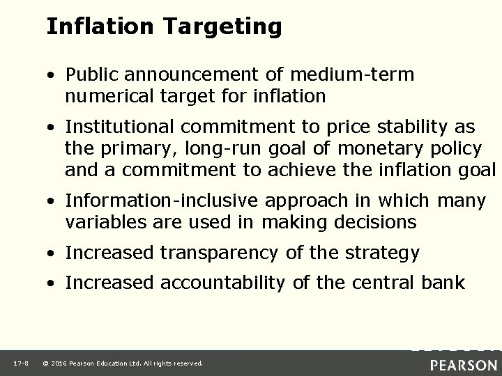 Chapter 17 The Conduct of Monetary Policy Strategy