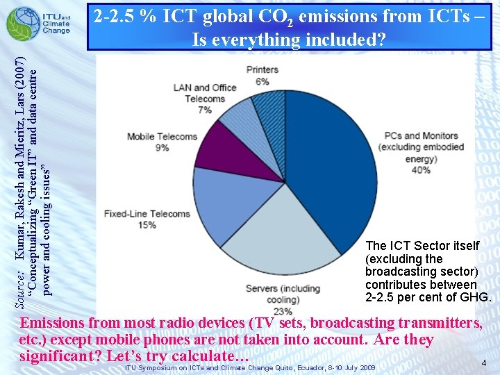 Source: Kumar, Rakesh and Mieritz, Lars (2007) “Conceptualizing “Green IT” and data centre power