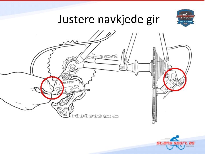 Justere navkjede gir 