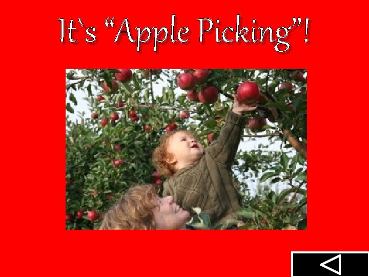 It`s “Apple Picking”! 