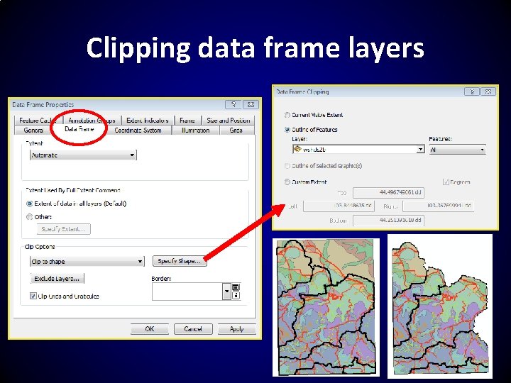 Clipping data frame layers 