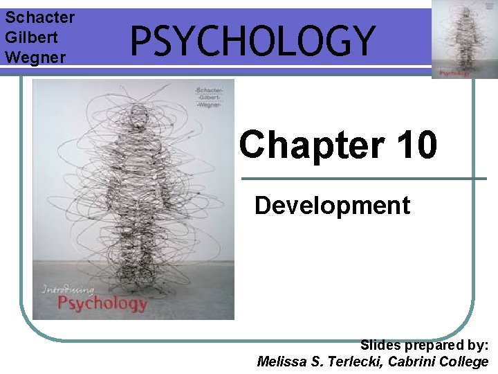 Schacter Gilbert Wegner PSYCHOLOGY Chapter 10 Development Slides prepared by: Melissa S. Terlecki, Cabrini