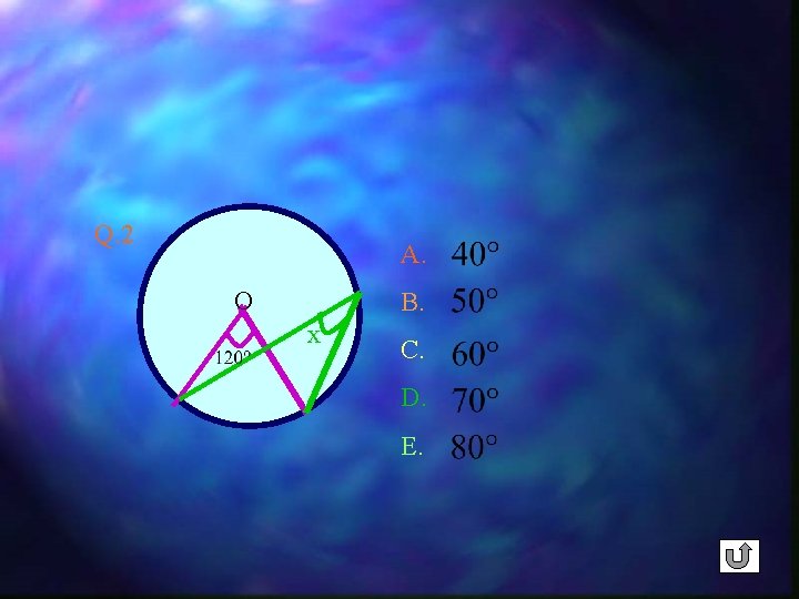 Q. 2 A. O B. x C. D. E. 