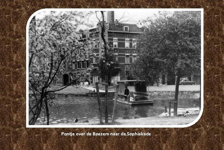 Pontje over de Boezem naar de Sophiakade Pontje over de Boezem naar de Sophiakade
