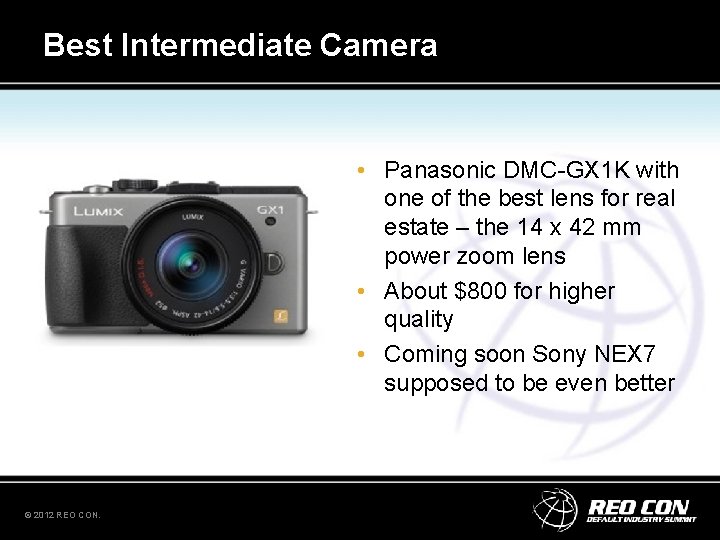 Best Intermediate Camera • Panasonic DMC-GX 1 K with one of the best lens Best Intermediate Camera • Panasonic DMC-GX 1 K with one of the best lens