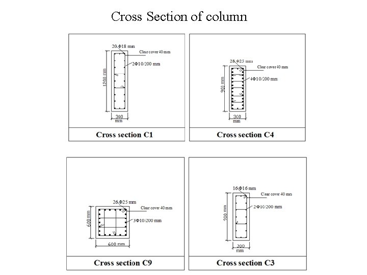 Cross Section of column 