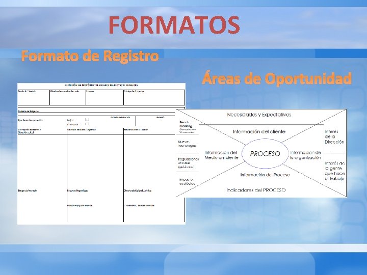 FORMATOS Formato de Registro Áreas de Oportunidad FORMATOS Formato de Registro Áreas de Oportunidad