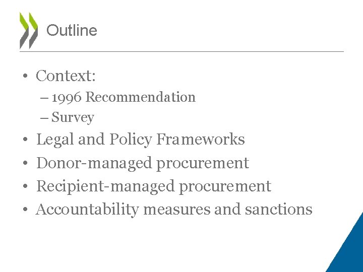 Outline • Context: – 1996 Recommendation – Survey • • Legal and Policy Frameworks