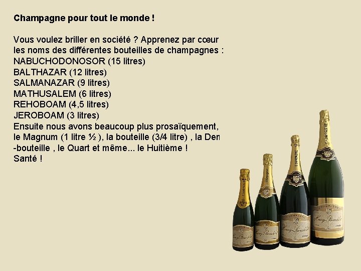 Champagne pour tout le monde ! Vous voulez briller en société ? Apprenez par