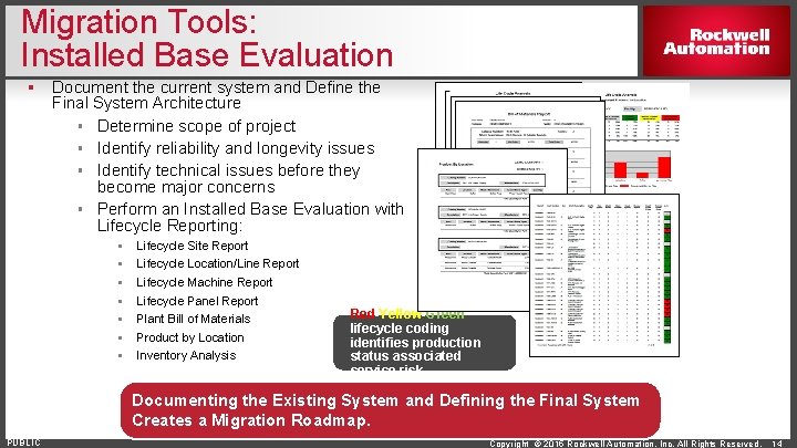 Migration Tools: Installed Base Evaluation § Document the current system and Define the Final
