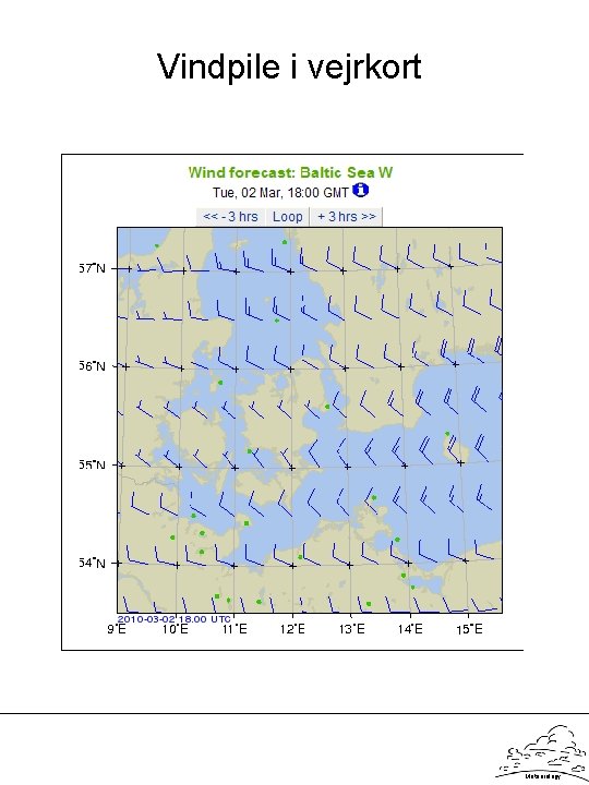 Vindpile i vejrkort Meteorology 
